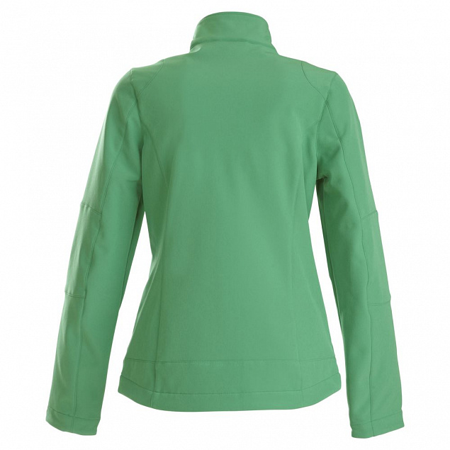 Куртка софтшелл женская TRIAL LADY, зеленая с логотипом в Нефтекамске заказать по выгодной цене в кибермаркете AvroraStore