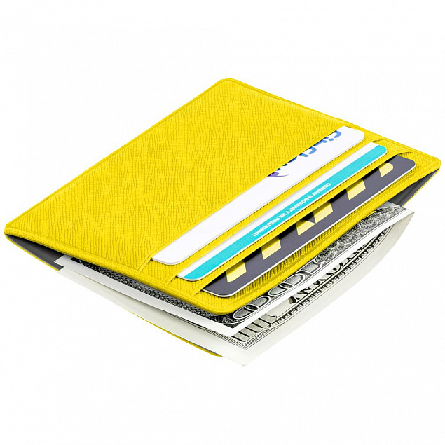 Чехол для карточек Devon, желтый с логотипом в Нефтекамске заказать по выгодной цене в кибермаркете AvroraStore