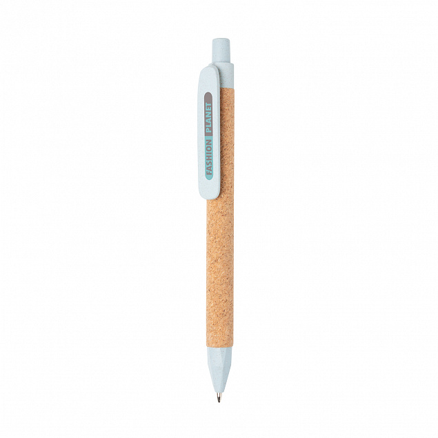 Эко-ручка Write, голубой с логотипом в Нефтекамске заказать по выгодной цене в кибермаркете AvroraStore
