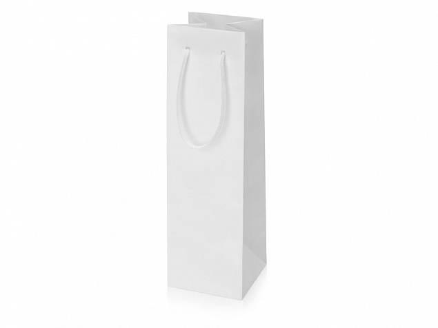 Пакет под бутылку Imilit 11х35х11 см, белый с логотипом в Нефтекамске заказать по выгодной цене в кибермаркете AvroraStore