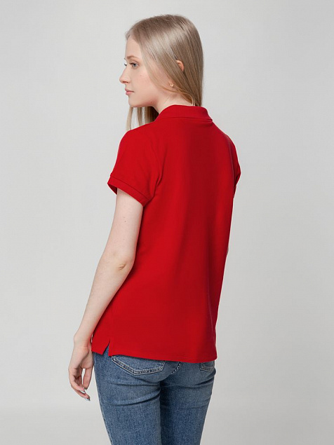 Рубашка поло женская Virma Lady, красная с логотипом в Нефтекамске заказать по выгодной цене в кибермаркете AvroraStore