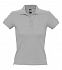 Рубашка поло женская PEOPLE 210, серый меланж с логотипом в Нефтекамске заказать по выгодной цене в кибермаркете AvroraStore