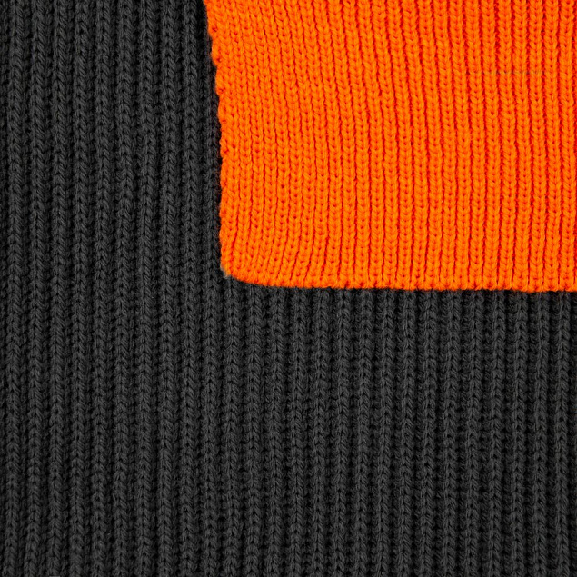 Шарф Snappy, темно-серый с оранжевым с логотипом в Нефтекамске заказать по выгодной цене в кибермаркете AvroraStore