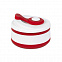 Стакан складной BUTTON;  300 мл, силикон, красный с логотипом в Нефтекамске заказать по выгодной цене в кибермаркете AvroraStore