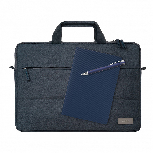Подарочный набор Forum, синий (сумка, ежедневник, ручка) с логотипом в Нефтекамске заказать по выгодной цене в кибермаркете AvroraStore