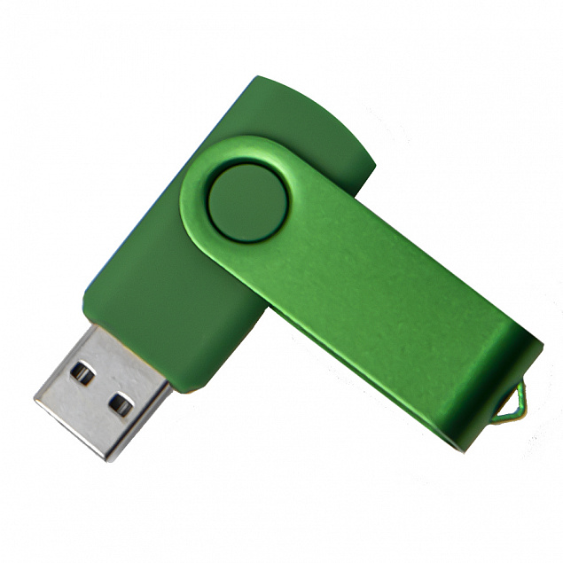 USB flash-карта DOT (16Гб), зеленый, 5,8х2х1,1см, пластик, металл с логотипом в Нефтекамске заказать по выгодной цене в кибермаркете AvroraStore