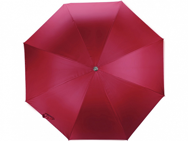 Зонт-трость полуавтомат Майорка, красный/серебристый с логотипом в Нефтекамске заказать по выгодной цене в кибермаркете AvroraStore