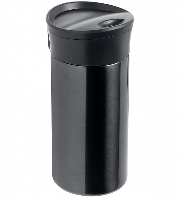 Термостакан Tralee, черный с логотипом в Нефтекамске заказать по выгодной цене в кибермаркете AvroraStore