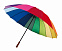 16-панельный зонт-трость RAINBOW SKY, радужный с логотипом в Нефтекамске заказать по выгодной цене в кибермаркете AvroraStore