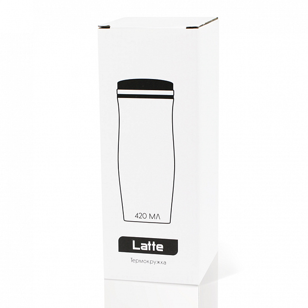 Термокружка Latte - Черный AA с логотипом в Нефтекамске заказать по выгодной цене в кибермаркете AvroraStore
