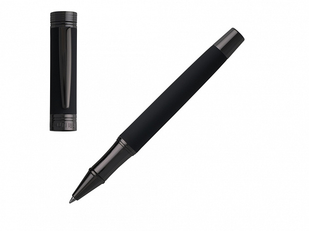 Ручка роллер Zoom Soft Black с логотипом в Нефтекамске заказать по выгодной цене в кибермаркете AvroraStore