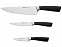 Набор из 3 кухонных ножей в универсальном блоке «UNA» с логотипом в Нефтекамске заказать по выгодной цене в кибермаркете AvroraStore
