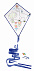 Воздушный змей ARTISTIC, синий, белый с логотипом в Нефтекамске заказать по выгодной цене в кибермаркете AvroraStore