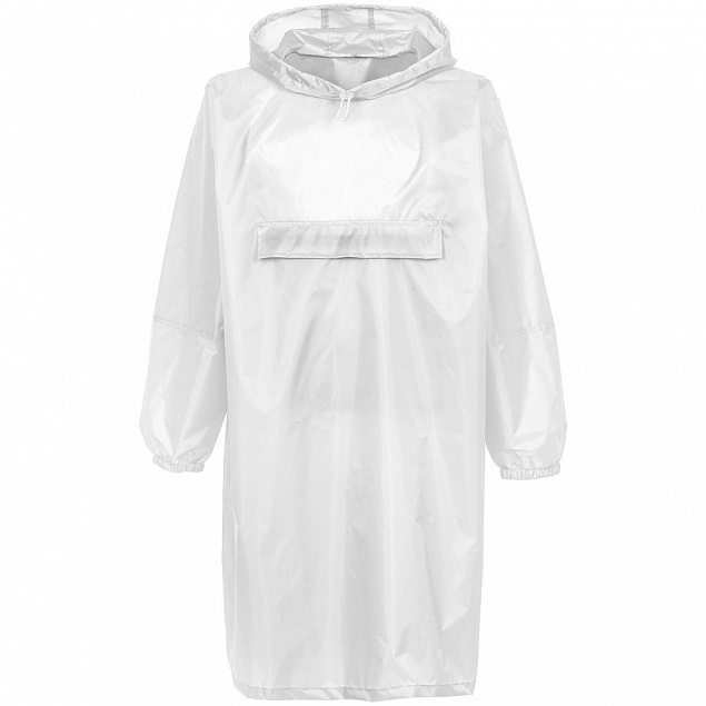 Дождевик-анорак Alatau, белый с логотипом в Нефтекамске заказать по выгодной цене в кибермаркете AvroraStore