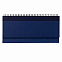 Недатированный планинг  VELVET 298x140 мм, синий с логотипом в Нефтекамске заказать по выгодной цене в кибермаркете AvroraStore