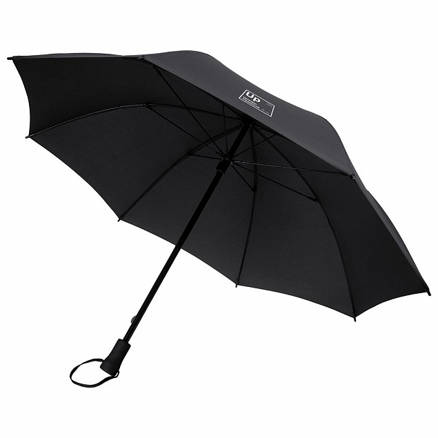 Зонт-трость «Разделение труда. Управгений», черный с логотипом в Нефтекамске заказать по выгодной цене в кибермаркете AvroraStore