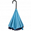 Зонт наоборот Style, трость, сине-голубой с логотипом в Нефтекамске заказать по выгодной цене в кибермаркете AvroraStore
