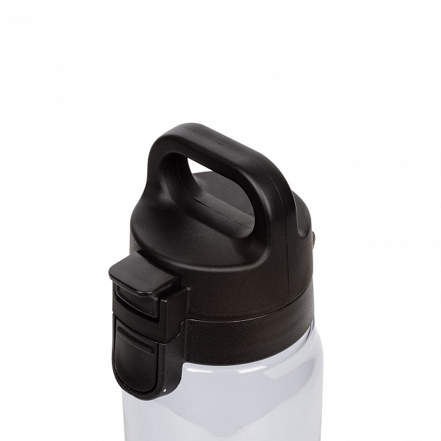 Бутылка для воды Aqua, черная (ТОЛЬКО ПОД ПОЛНУЮ ЗАПЕЧАТКУ) с логотипом в Нефтекамске заказать по выгодной цене в кибермаркете AvroraStore