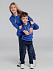 Толстовка с капюшоном детская Kirenga Kids, ярко-синяя с логотипом в Нефтекамске заказать по выгодной цене в кибермаркете AvroraStore
