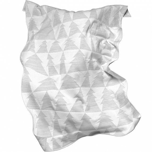 Плед «Танцующий лес», белый с серебром с логотипом в Нефтекамске заказать по выгодной цене в кибермаркете AvroraStore