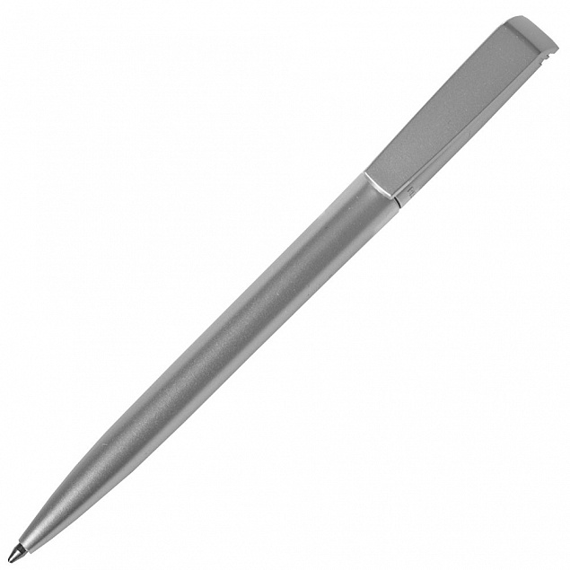 Ручка шариковая Flip Silver, серебристая с логотипом в Нефтекамске заказать по выгодной цене в кибермаркете AvroraStore