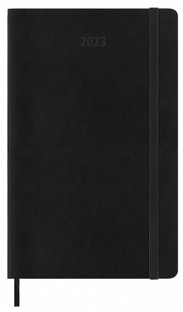 Еженедельник Moleskine Classic Soft Large, черный с логотипом в Нефтекамске заказать по выгодной цене в кибермаркете AvroraStore