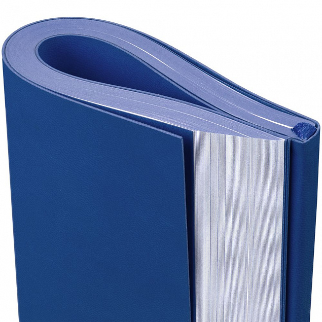 Ежедневник Flat Maxi, недатированный, синий с логотипом в Нефтекамске заказать по выгодной цене в кибермаркете AvroraStore