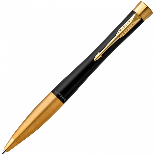 Ручка шариковая Parker Urban Twist Black GT с логотипом в Нефтекамске заказать по выгодной цене в кибермаркете AvroraStore