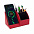 Настольный органайзер Prestige c беспроводной зарядкой - Красный PP с логотипом в Нефтекамске заказать по выгодной цене в кибермаркете AvroraStore