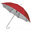 Зонт-трость SILVER, пластиковая ручка, полуавтомат с логотипом в Нефтекамске заказать по выгодной цене в кибермаркете AvroraStore