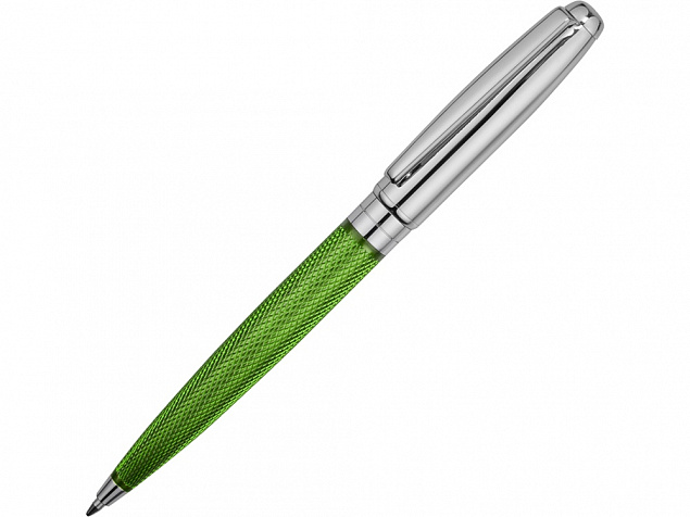 Ручка шариковая Стратосфера, зеленый/серебристый с логотипом в Нефтекамске заказать по выгодной цене в кибермаркете AvroraStore