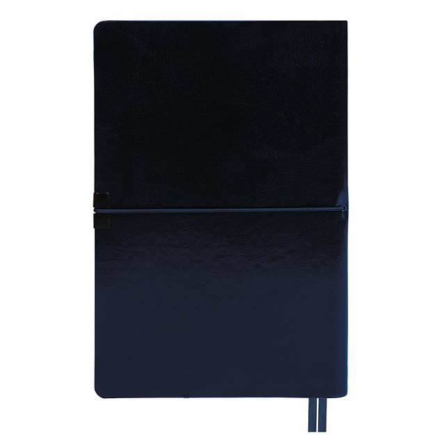 Ежедневник недатированный Save , A5, темно-синий,  рециклированная кожа, кремовый блок, подарочная с логотипом в Нефтекамске заказать по выгодной цене в кибермаркете AvroraStore