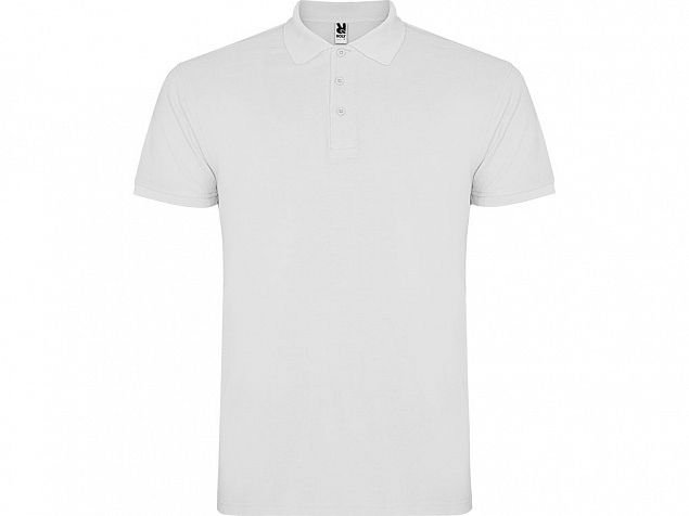 Рубашка поло Star мужская, белый с логотипом в Нефтекамске заказать по выгодной цене в кибермаркете AvroraStore