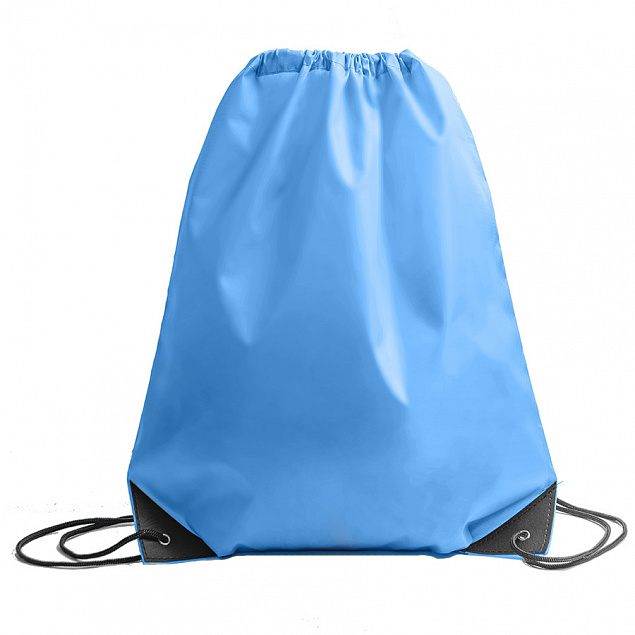 Рюкзак мешок с укреплёнными уголками BY DAY, голубой, 35*41 см, полиэстер 210D с логотипом в Нефтекамске заказать по выгодной цене в кибермаркете AvroraStore