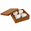 Набор "Ксю":чайная пара (4шт) и чайная ложка (4шт) с подставкой в подарочной упаковке с логотипом в Нефтекамске заказать по выгодной цене в кибермаркете AvroraStore