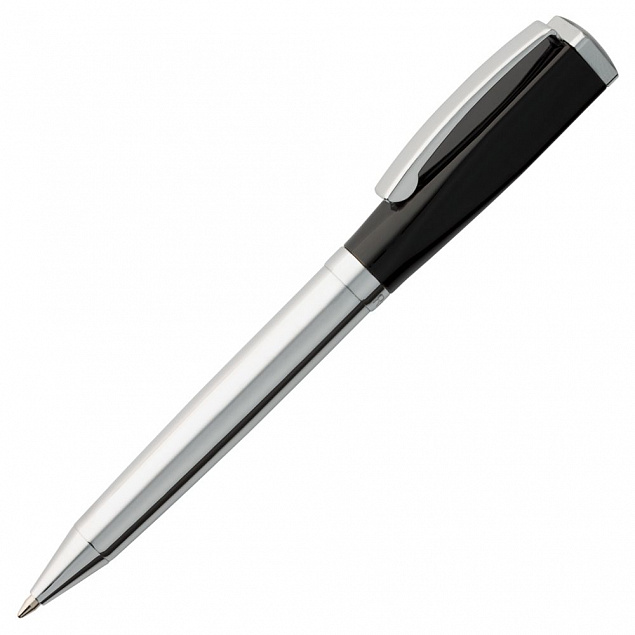 Ручка шариковая Bison, черная с логотипом в Нефтекамске заказать по выгодной цене в кибермаркете AvroraStore