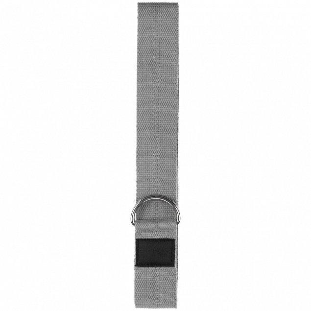 Ремень для йоги Loka, серый с логотипом в Нефтекамске заказать по выгодной цене в кибермаркете AvroraStore