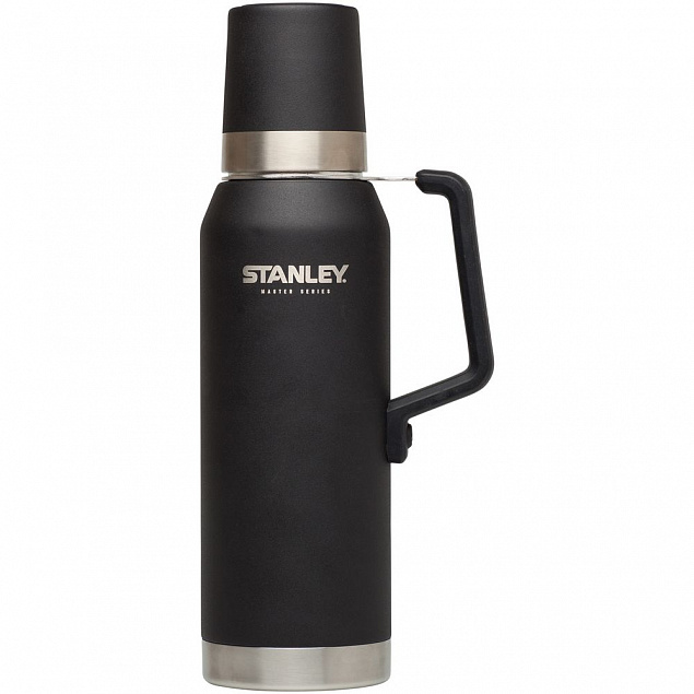 Термос Stanley Master 1300, черный с логотипом в Нефтекамске заказать по выгодной цене в кибермаркете AvroraStore