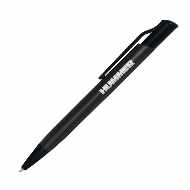 Шариковая ручка Grunge, черная с логотипом в Нефтекамске заказать по выгодной цене в кибермаркете AvroraStore