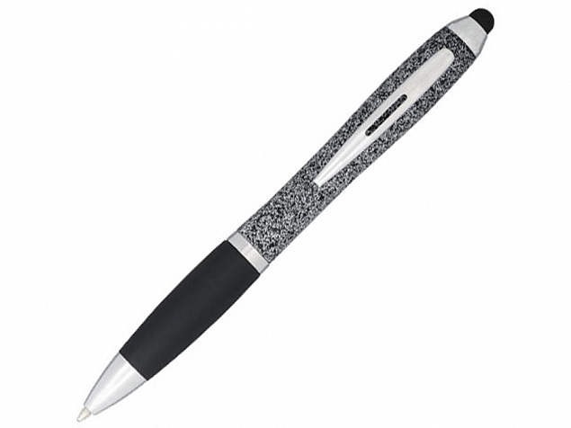 Ручка-стилус пластиковая шариковая Nash крапчатая с логотипом в Нефтекамске заказать по выгодной цене в кибермаркете AvroraStore