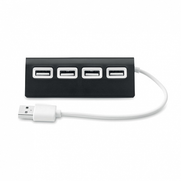 USB хаб на 4 порта с логотипом в Нефтекамске заказать по выгодной цене в кибермаркете AvroraStore
