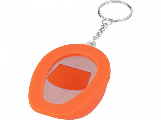 Брелок-открывалка Каска, оранжевый с логотипом в Нефтекамске заказать по выгодной цене в кибермаркете AvroraStore