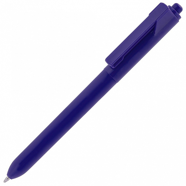 Ручка шариковая Hint, синяя с логотипом в Нефтекамске заказать по выгодной цене в кибермаркете AvroraStore