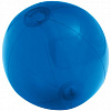 Надувной пляжный мяч Sun and Fun, полупрозрачный синий