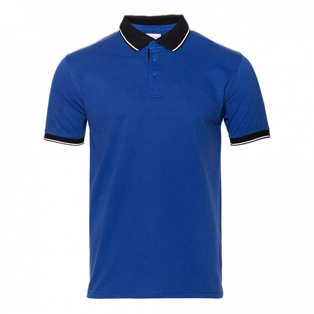 Рубашка поло StanContrast Синий с логотипом в Нефтекамске заказать по выгодной цене в кибермаркете AvroraStore