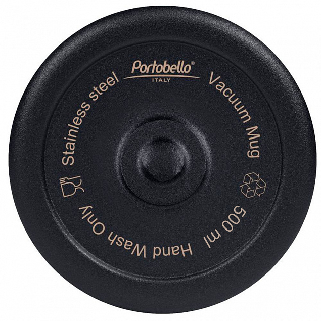 Термокружка вакуумная Portobello, Twist, 600 ml, черная с логотипом в Нефтекамске заказать по выгодной цене в кибермаркете AvroraStore