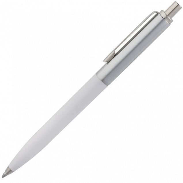 Ручка шариковая Popular, белая с логотипом в Нефтекамске заказать по выгодной цене в кибермаркете AvroraStore