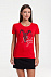 Футболка женская «Любовь зла», красная с логотипом в Нефтекамске заказать по выгодной цене в кибермаркете AvroraStore