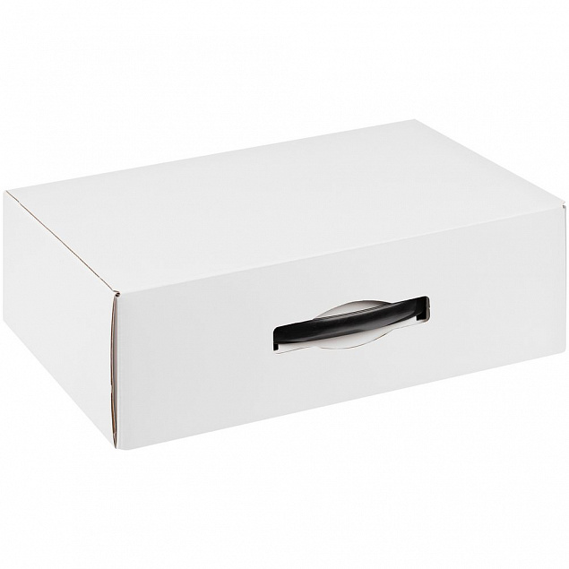 Коробка Matter Light, белая, с черной ручкой с логотипом в Нефтекамске заказать по выгодной цене в кибермаркете AvroraStore
