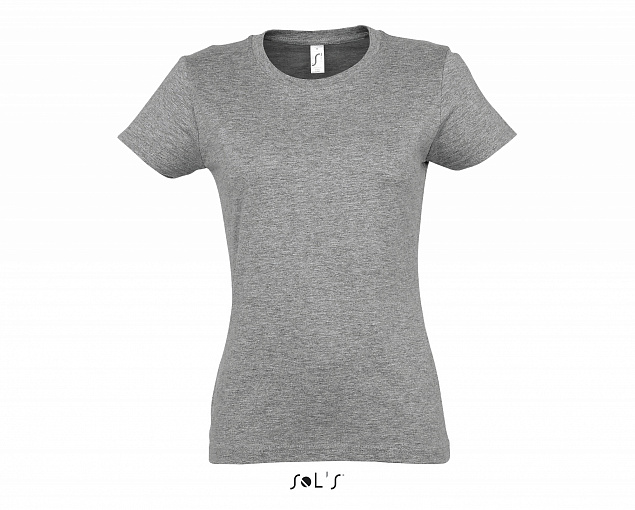 Фуфайка (футболка) IMPERIAL женская,Серый меланж 3XL с логотипом в Нефтекамске заказать по выгодной цене в кибермаркете AvroraStore